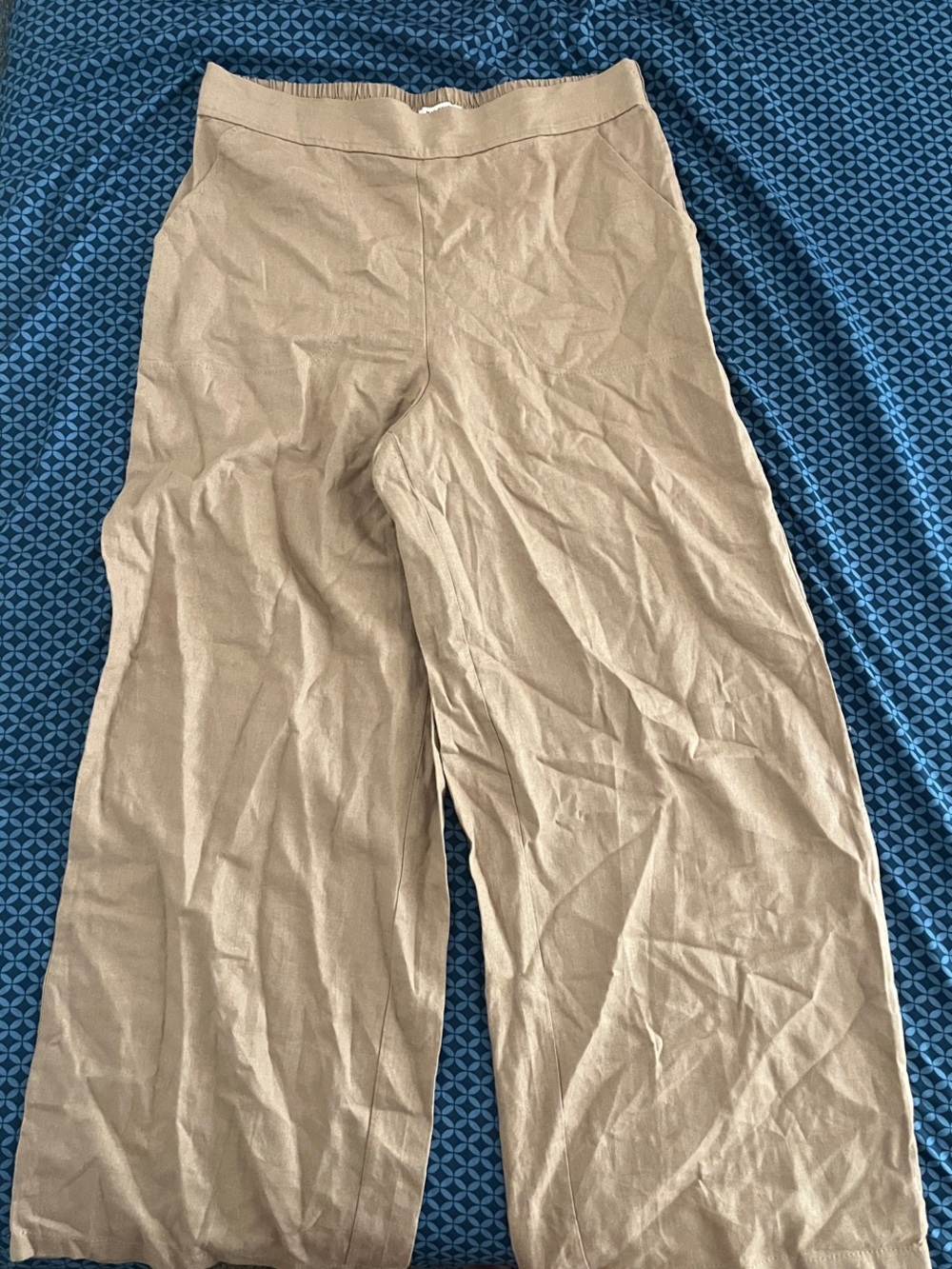 Max Studio Men's Wide-Leg Chinos in Light Beige